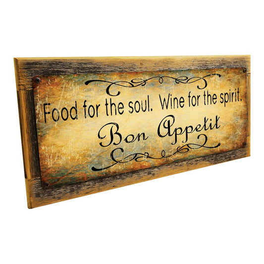 Framed Bon Appetit Metal Sign