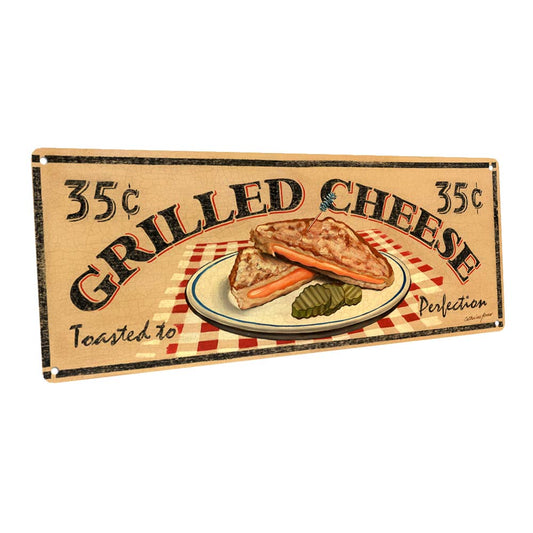 Grilled Cheese Sandwich Metal Sign