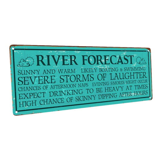 River Forecast Metal Sign