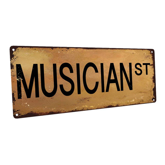Musician Street Metal Sign