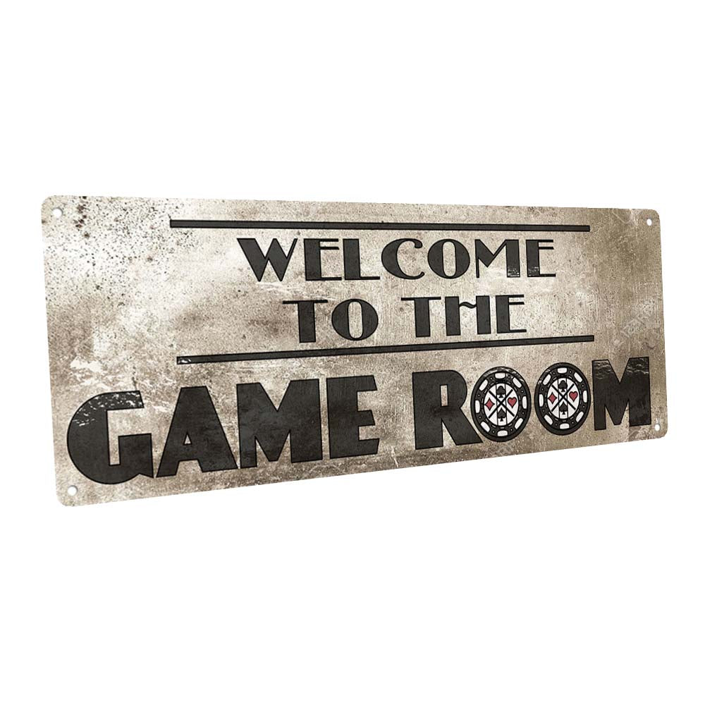 Welcome To The Game Room Metal Sign