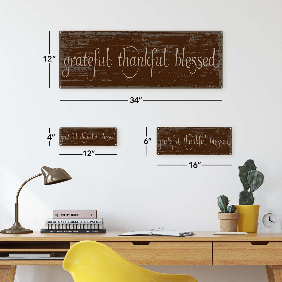 Thankful, Grateful & Truly Blessed Metal Sign (Black, 18 Thankful, Grateful & Truly Blessed Metal Sign (Black, 18