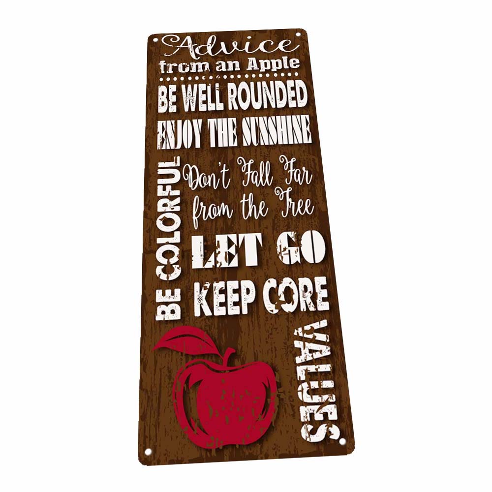 Advice From An Apple Metal Sign