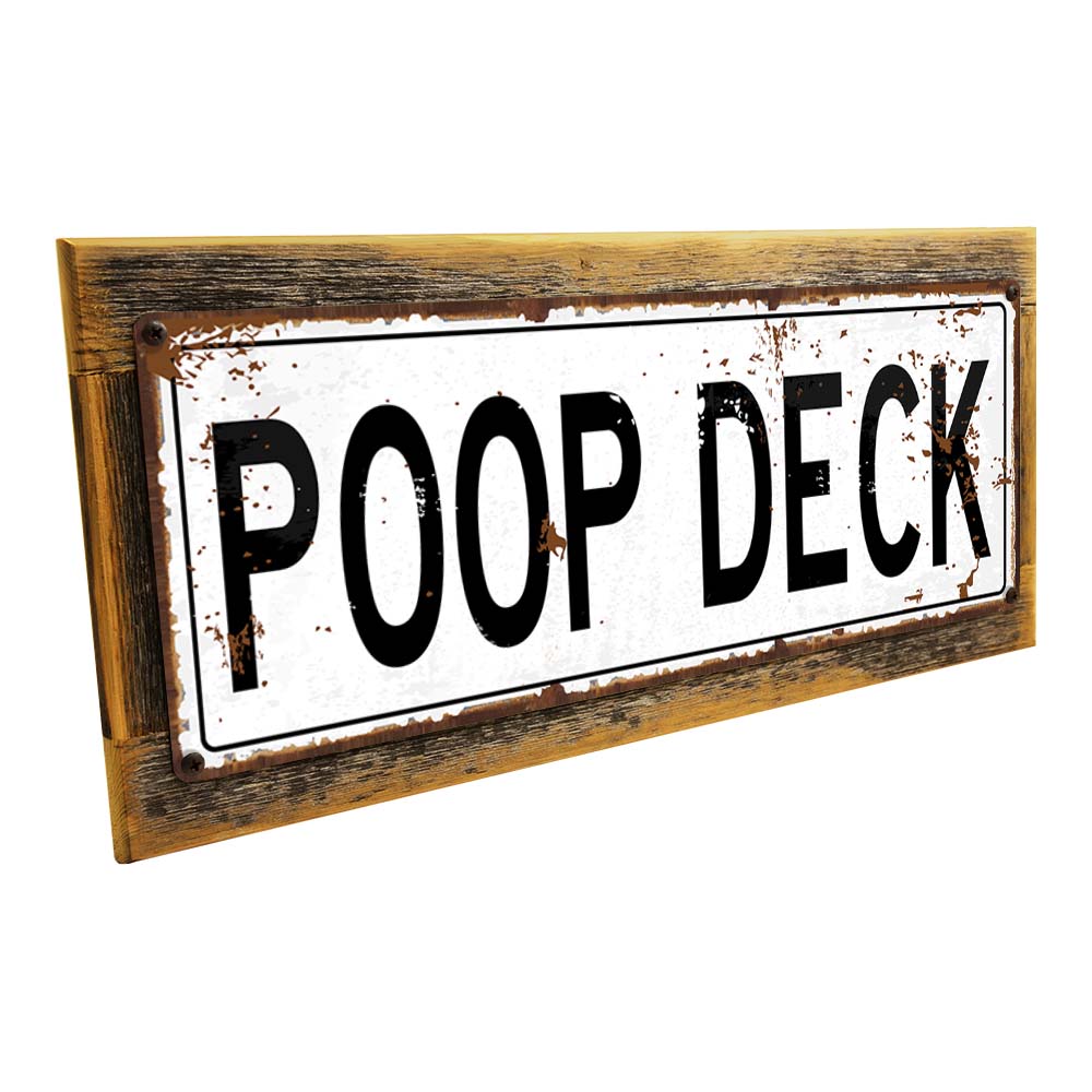 Framed Poop Deck Metal Sign