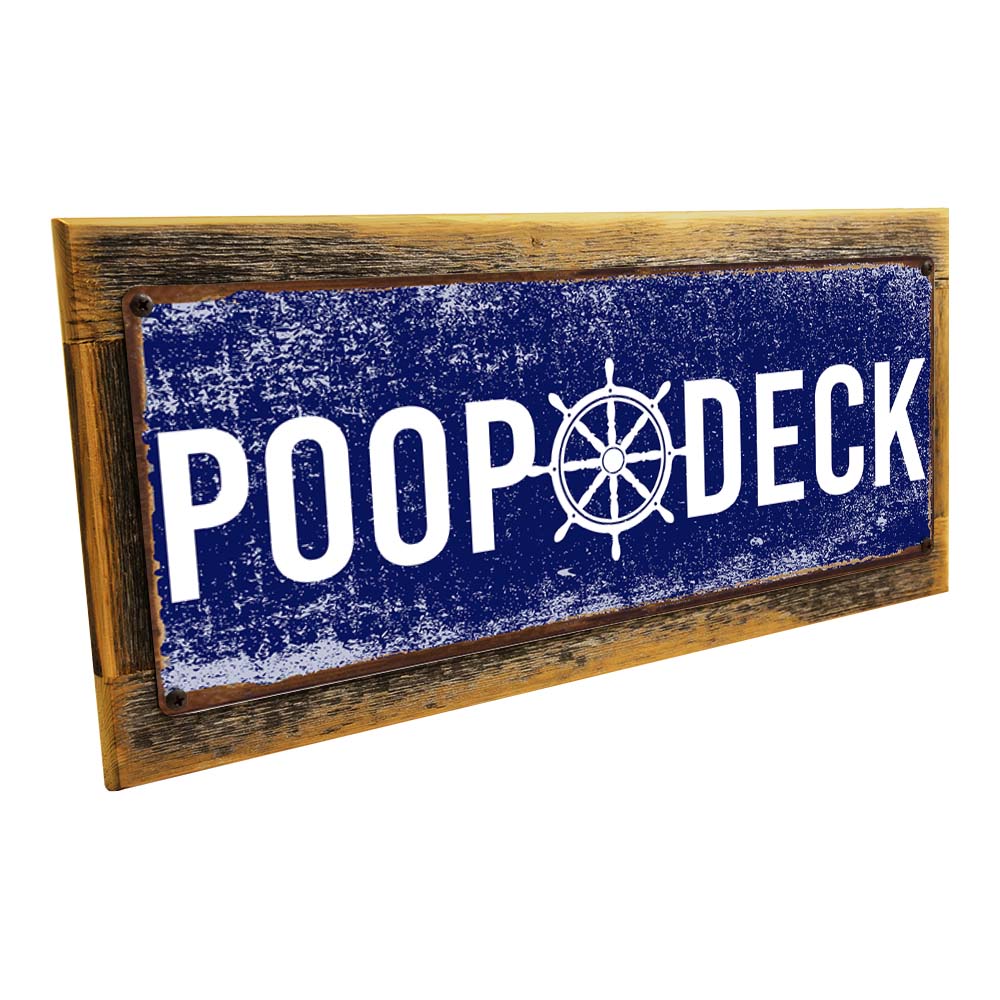 Framed Poop Deck Metal Sign