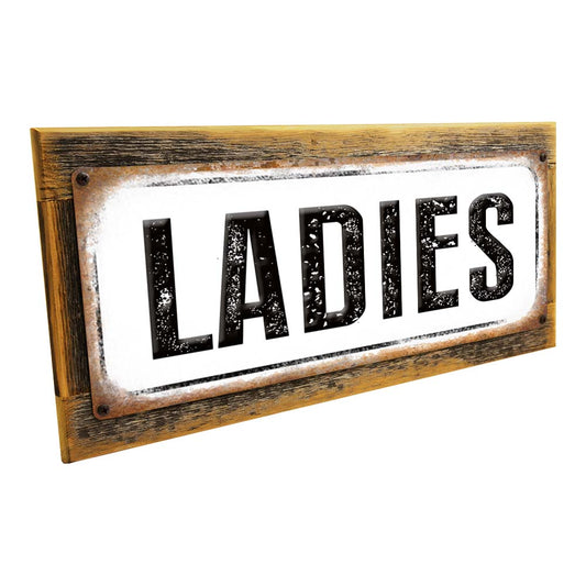 Framed Ladies Metal Sign