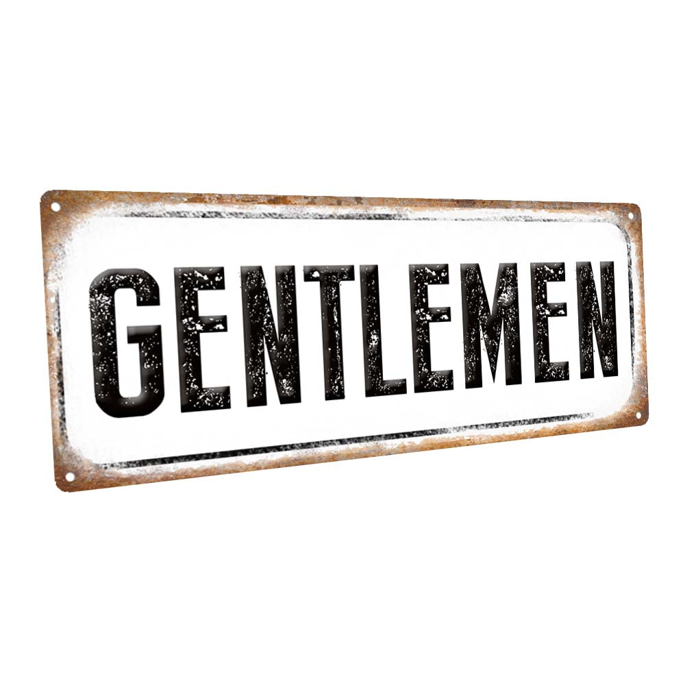 Gentlemen Metal Sign