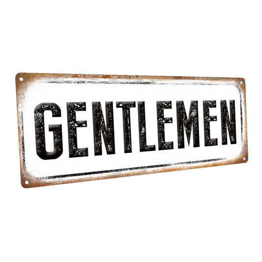 Gentlemen Metal Sign