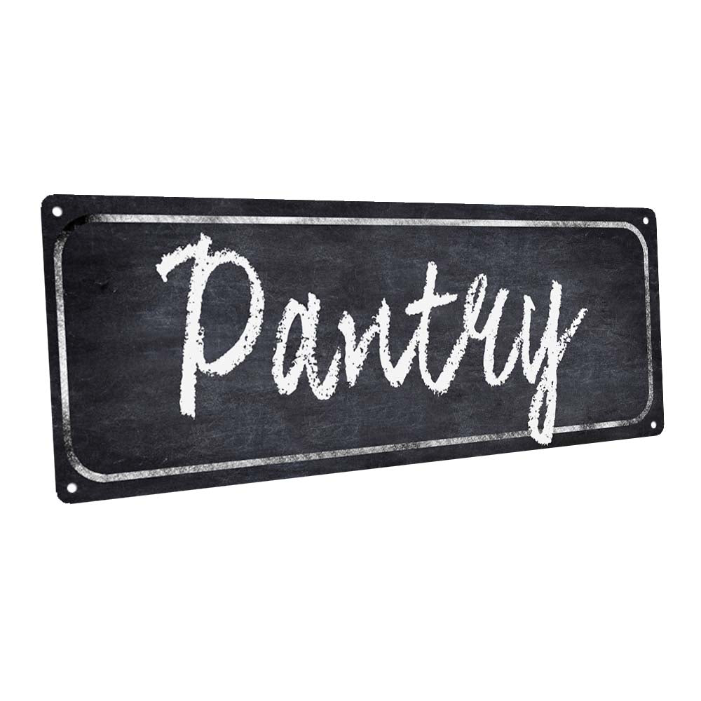 Pantry Black Metal Sign