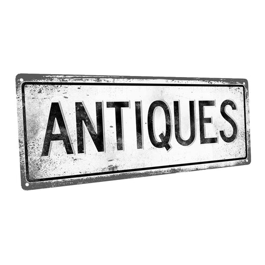 Antiques Metal Sign