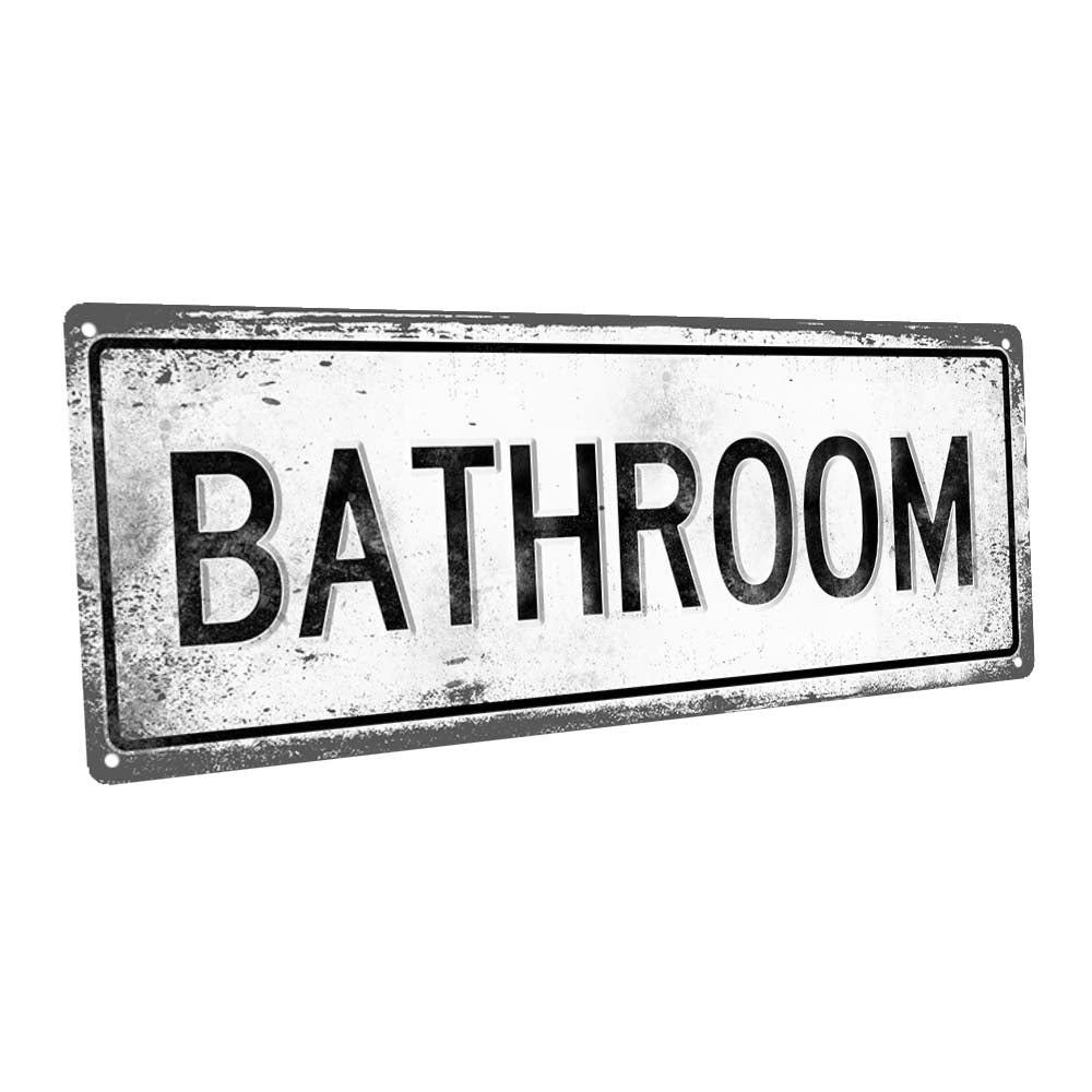 Bathroom Metal Sign