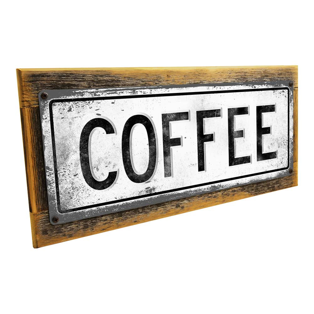 Framed Coffee Metal Sign