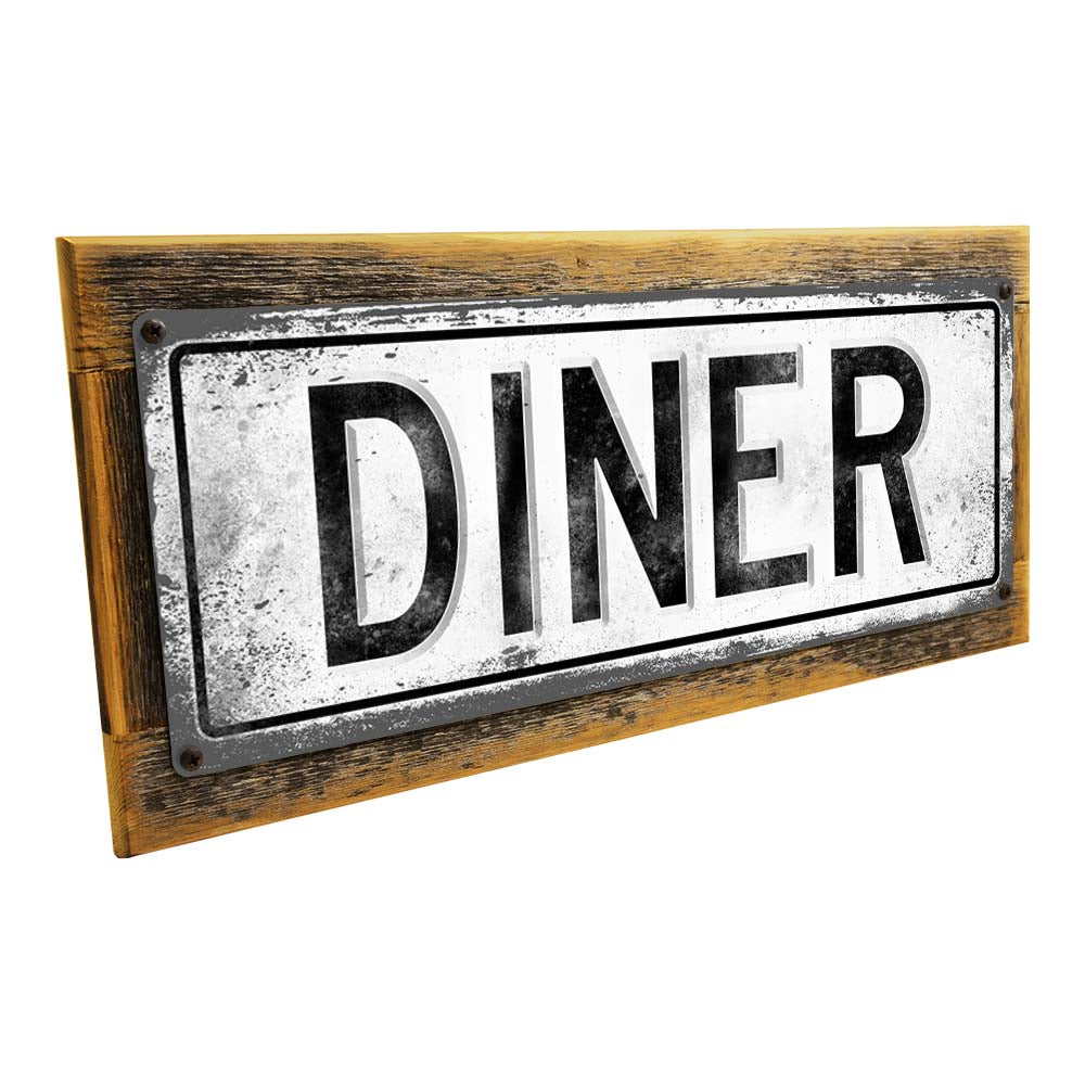 Framed Diner Metal Sign