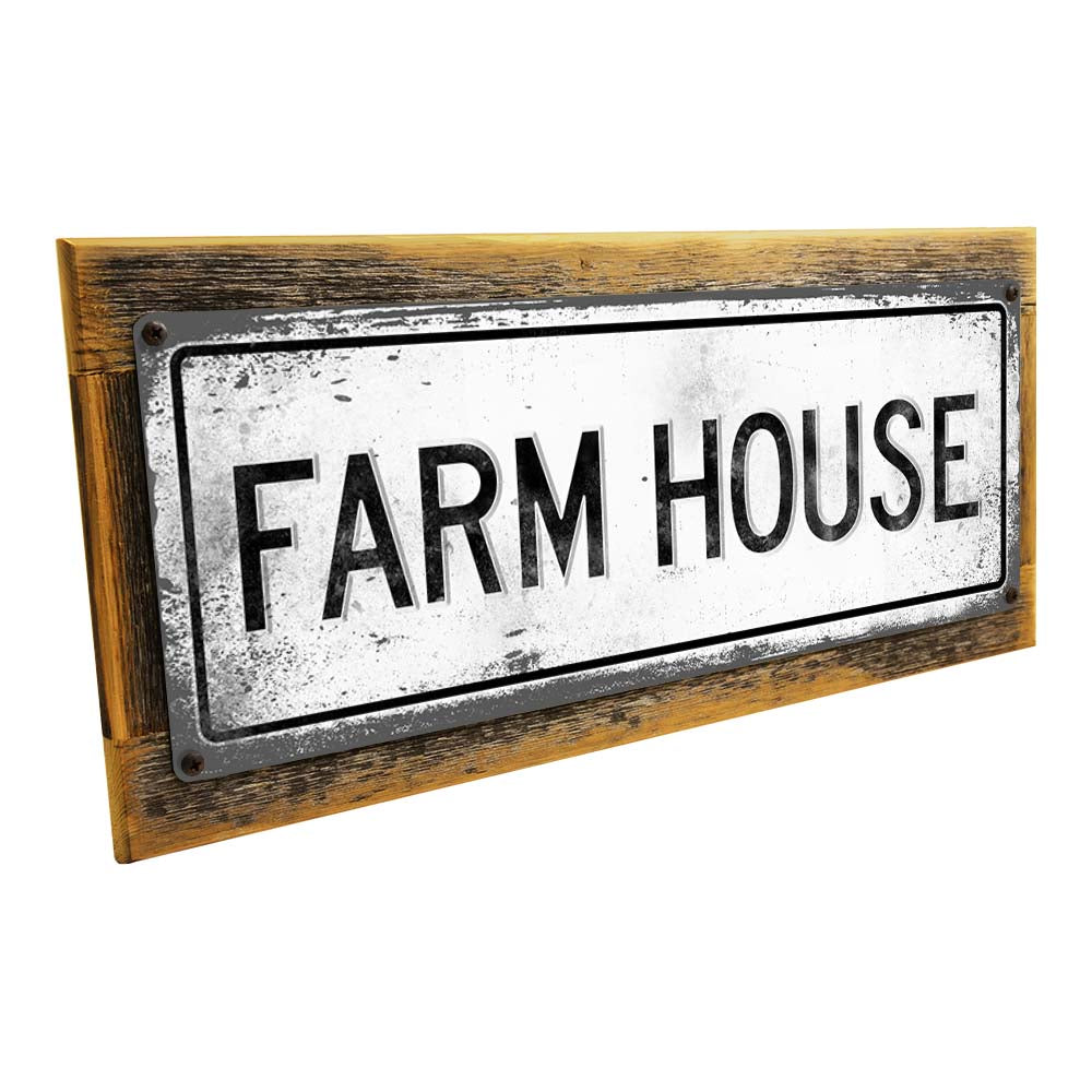 Framed Farm House Metal Sign