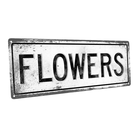 Flowers Metal Sign