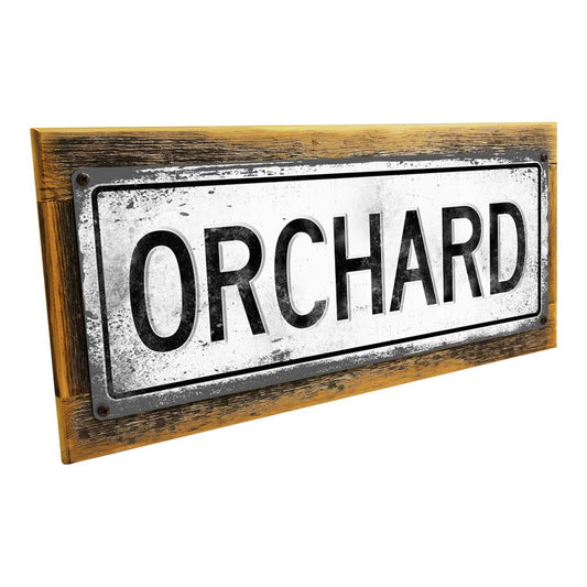 Framed Orchard Metal Sign