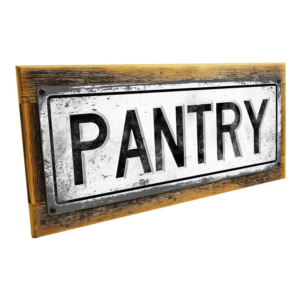 Framed Pantry Metal Sign