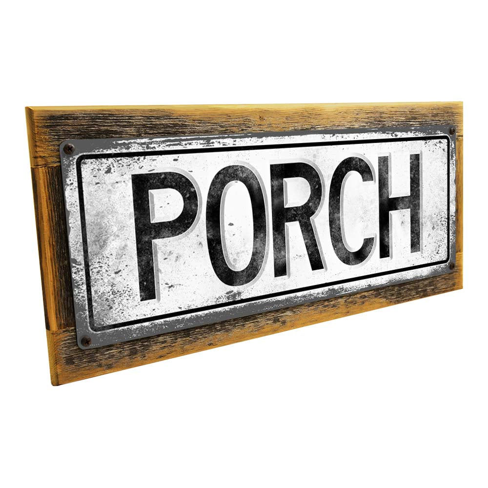 Framed Porch Metal Sign