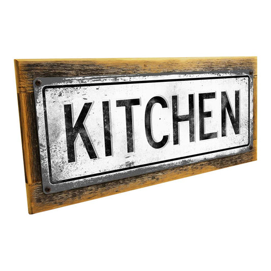 Framed Kitchen Metal Sign