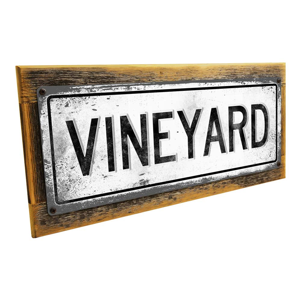 Framed Vineyard Metal Sign