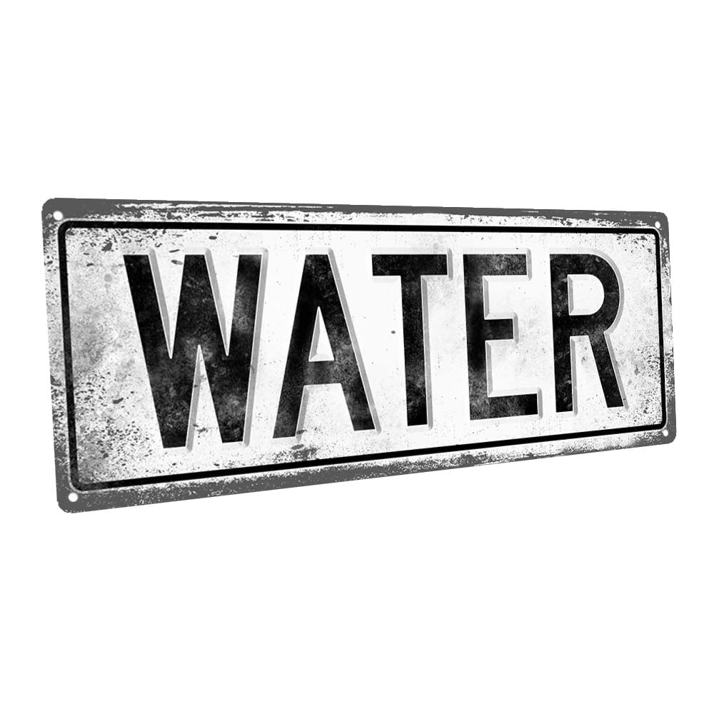 Water Metal Sign