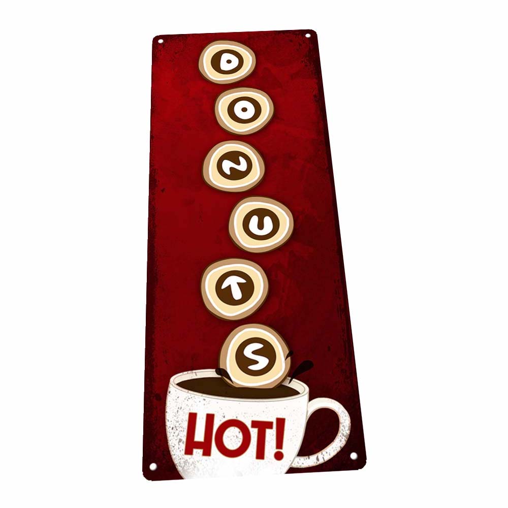 Hot Donuts Metal Sign