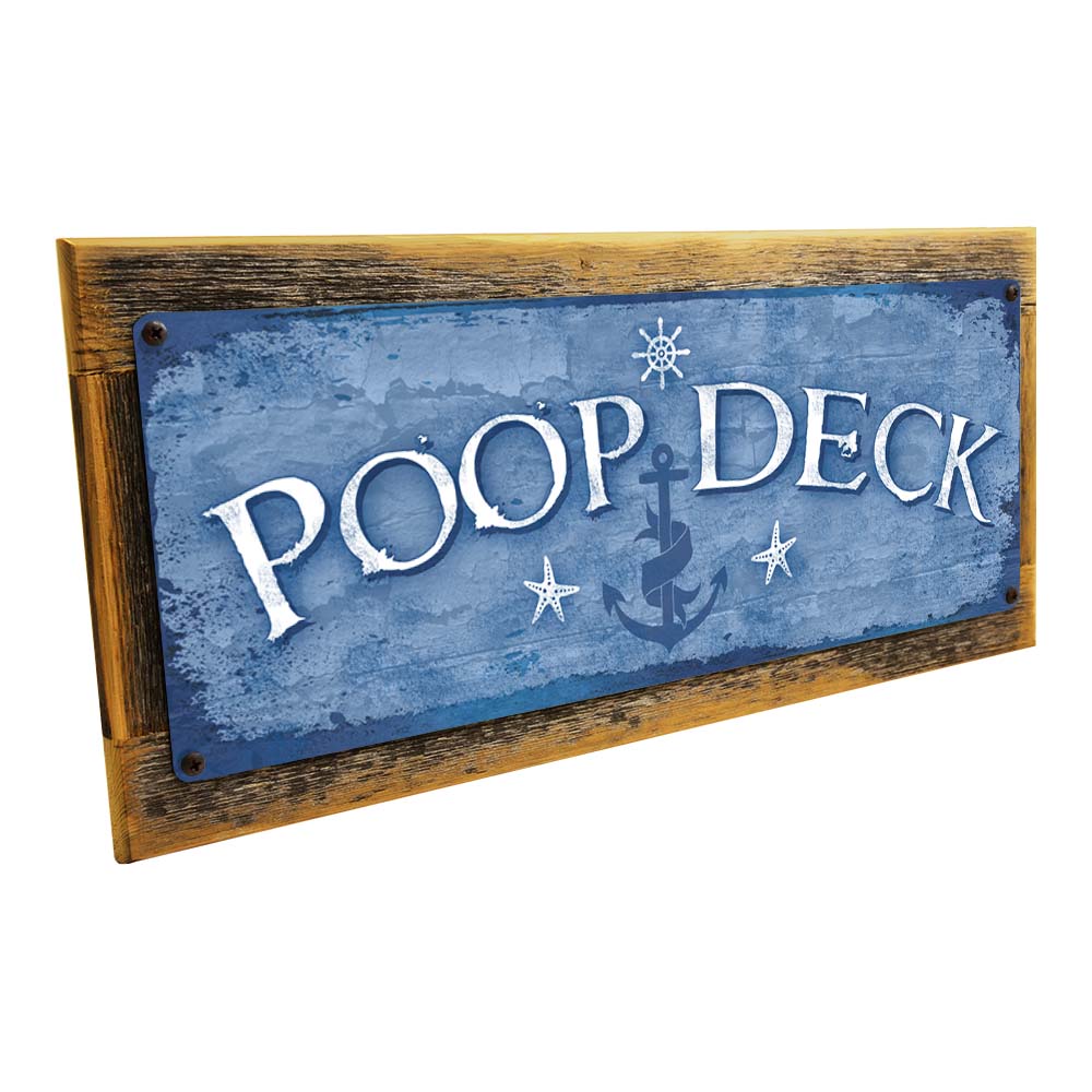 Framed Poop Deck Metal Sign