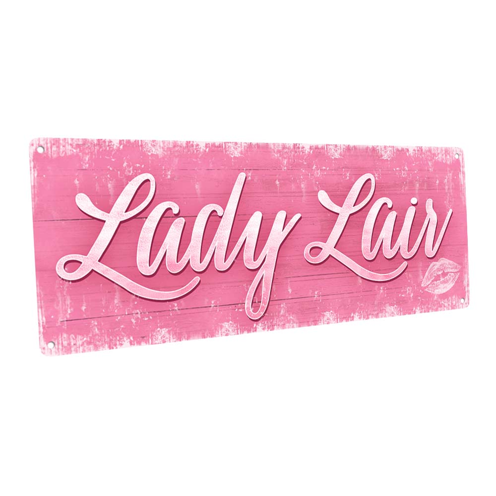 Lady Lair Metal Sign