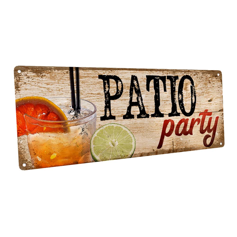 Patio Party Metal Sign