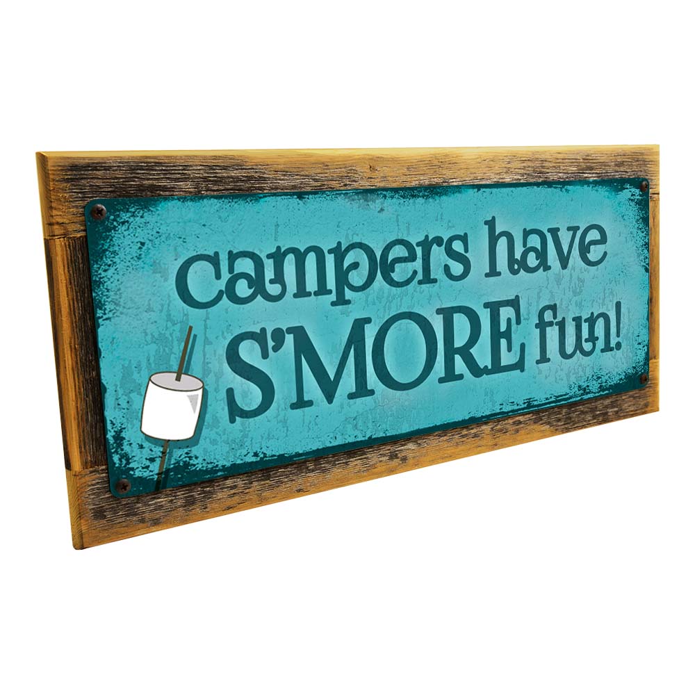 Framed Campers Have S’More Fun Metal Sign