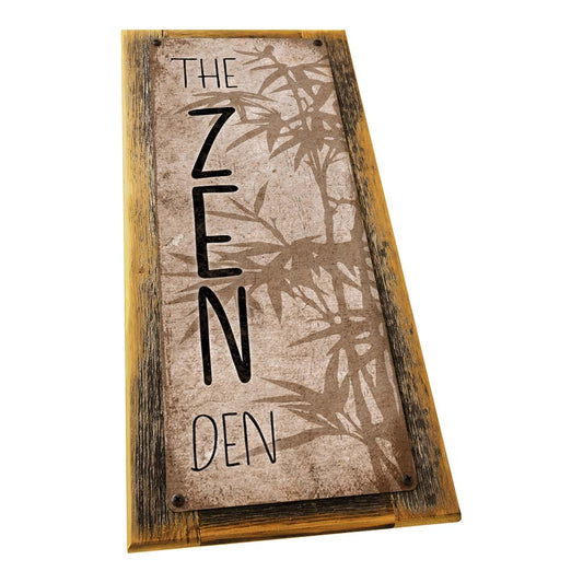 Framed The Zen Den Bamboo Metal Sign