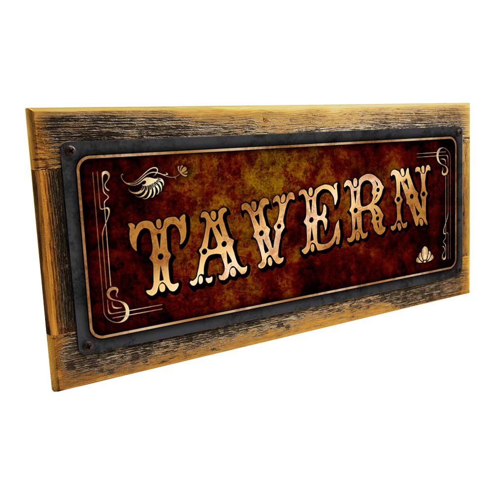 Framed Tavern Metal Sign
