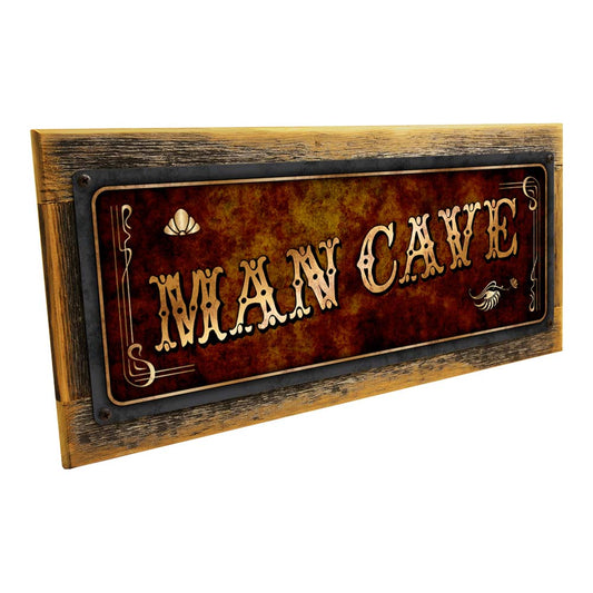 Framed Man Cave Metal Sign