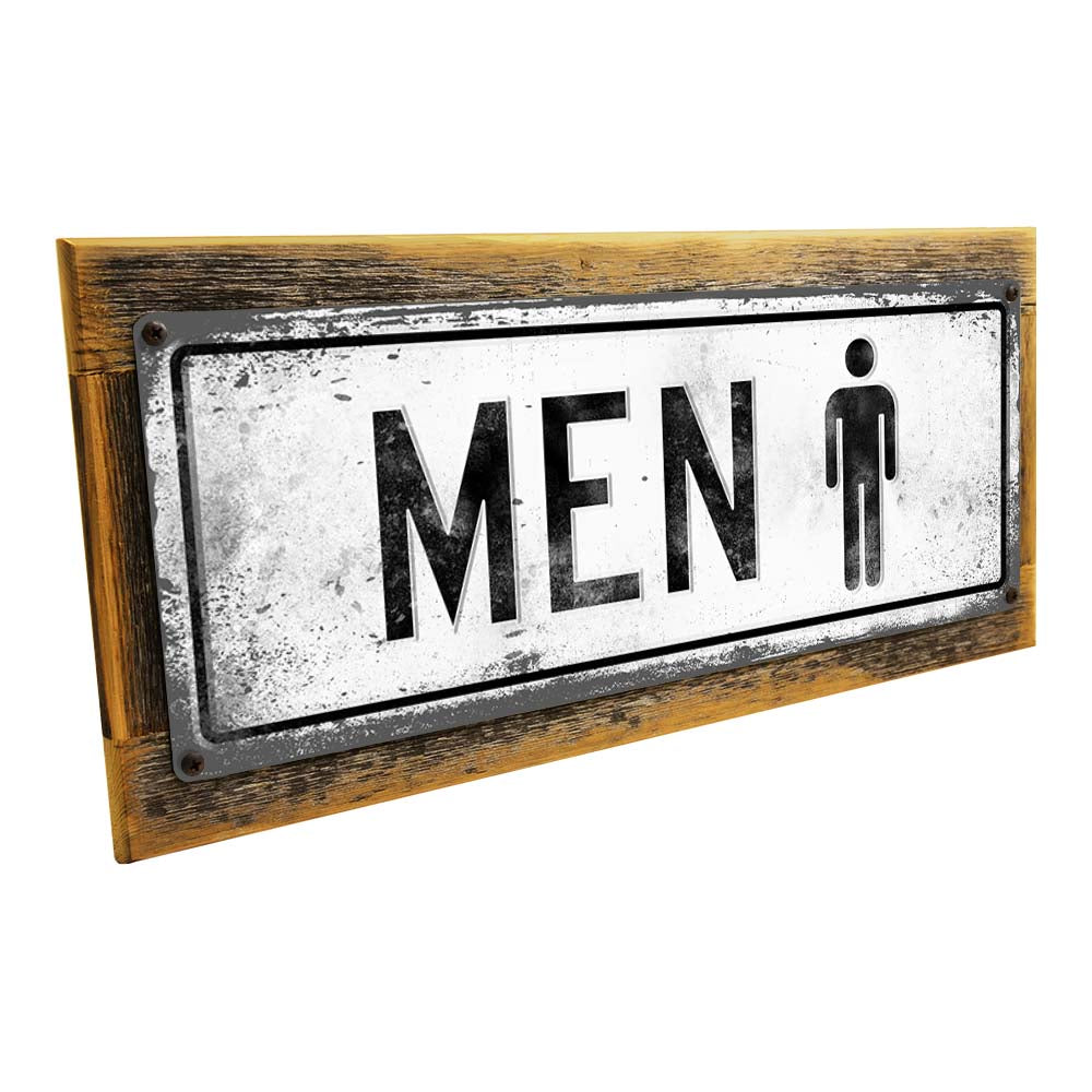 Framed Men Metal Sign