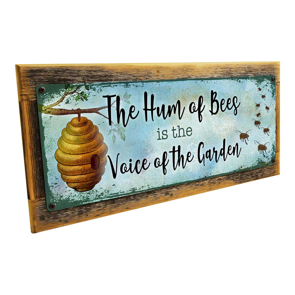 Framed Hum Of The Bees Metal Sign