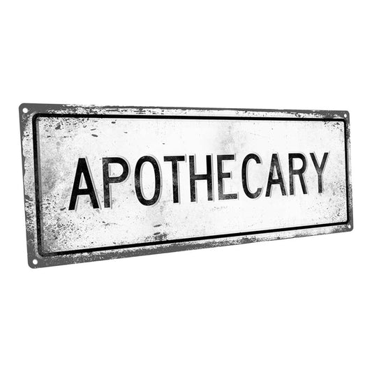 Retro Apothecary Metal Sign