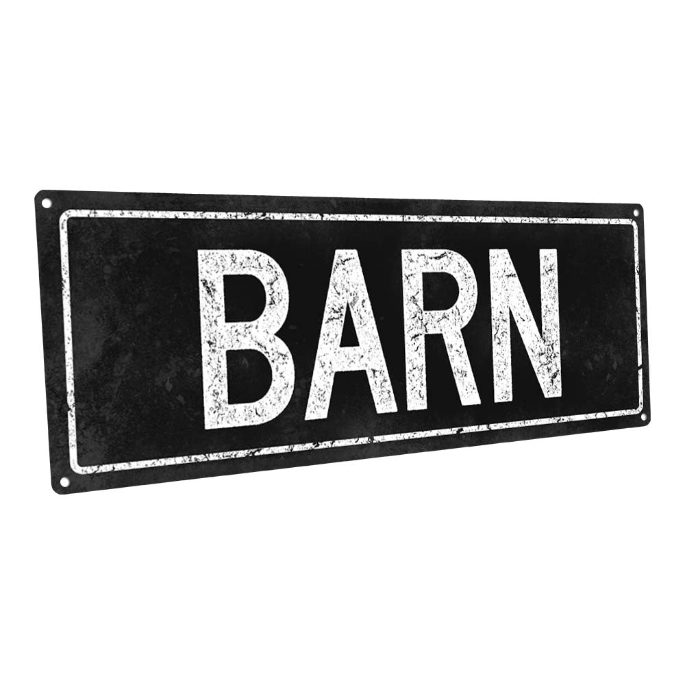 Black Barn Metal Sign