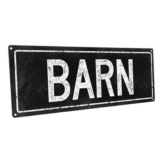 Black Barn Metal Sign