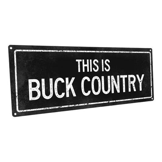 Black Buck Country Metal Sign