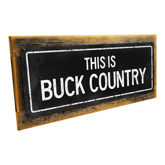 Framed Black Buck Country Metal Sign