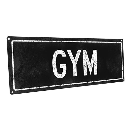 Black Gym Metal Sign