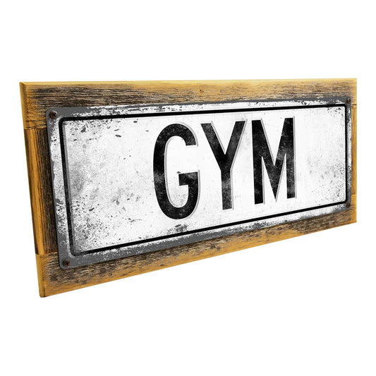 Framed Gym Metal Sign