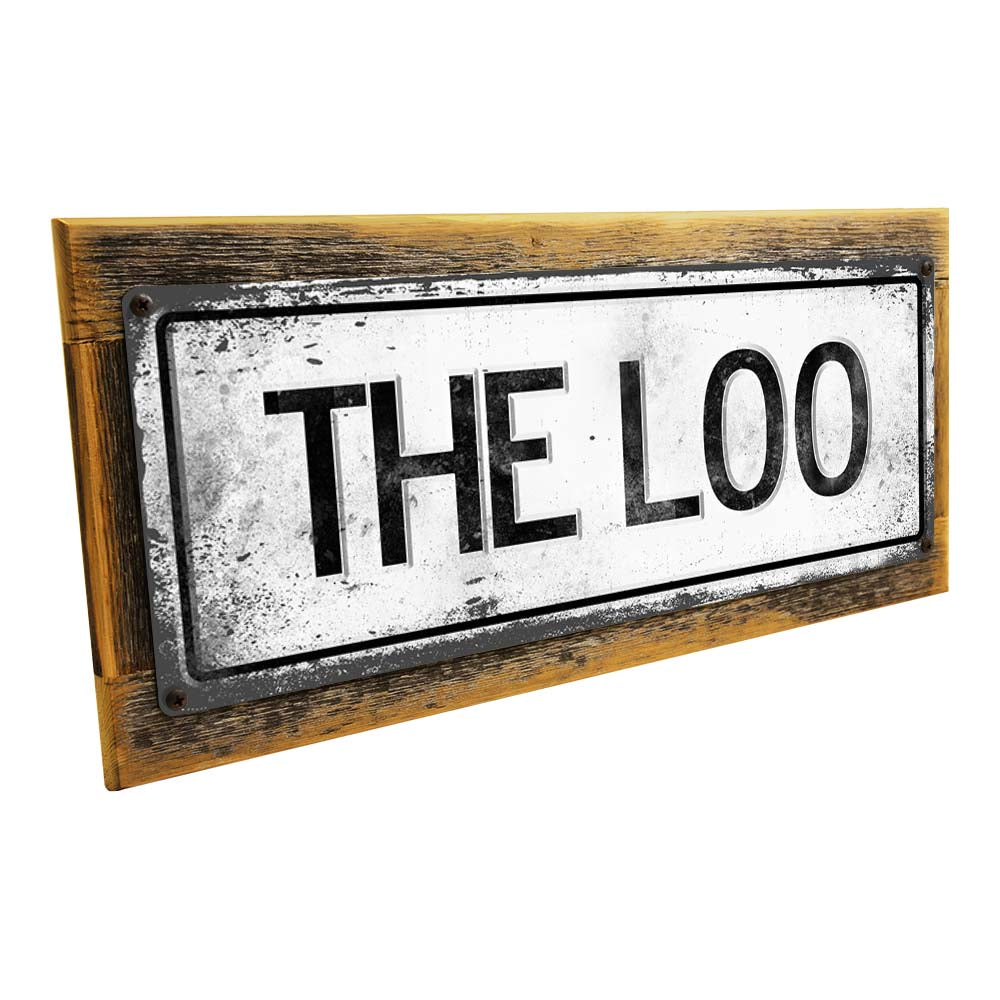 Framed Retro The Loo Metal Sign