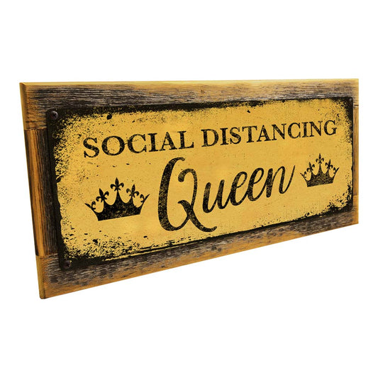 Framed Social Distancing Queen Metal Sign