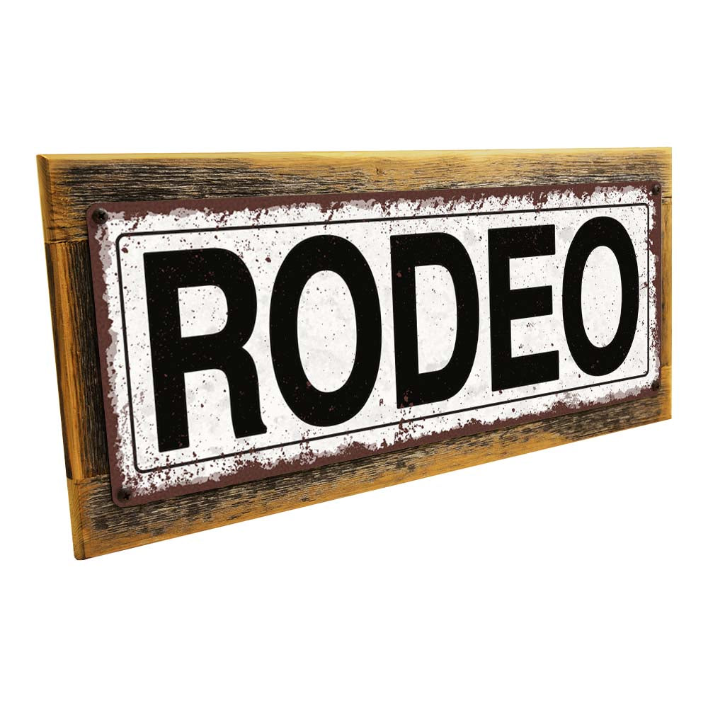 Framed Rodeo Metal Sign