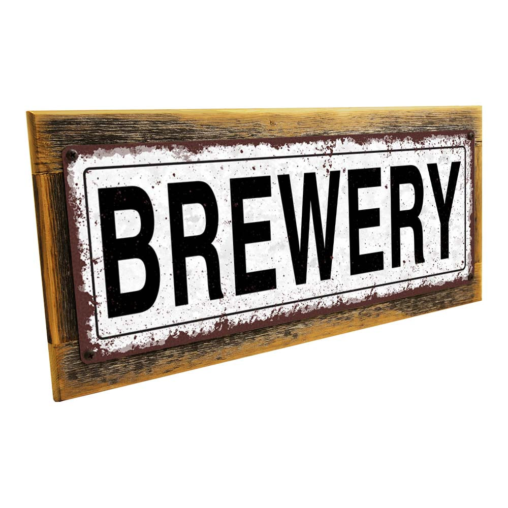 Framed Brewery Metal Sign