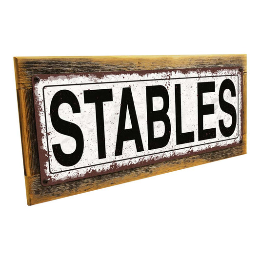 Framed Stables Metal Sign