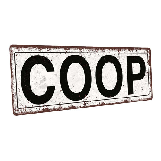 Coop Metal Sign