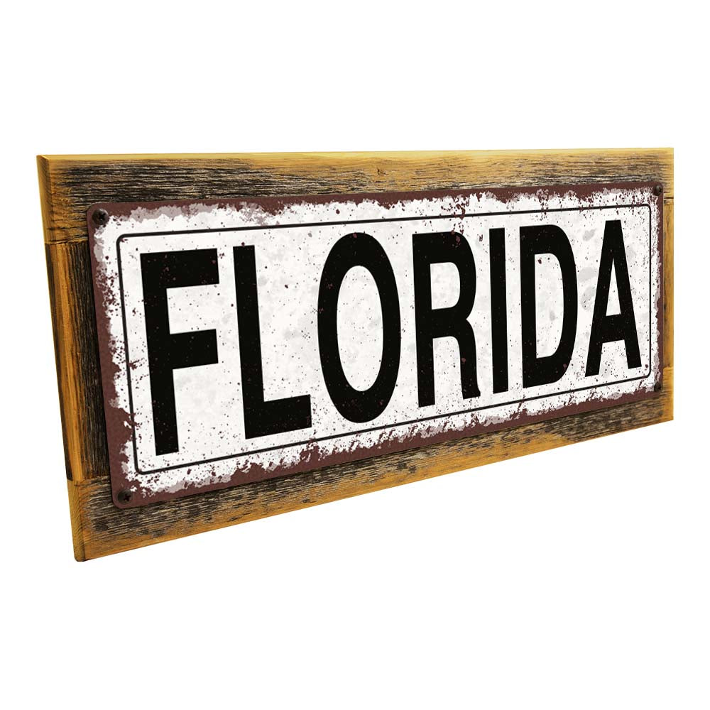 Framed Florida Metal Sign