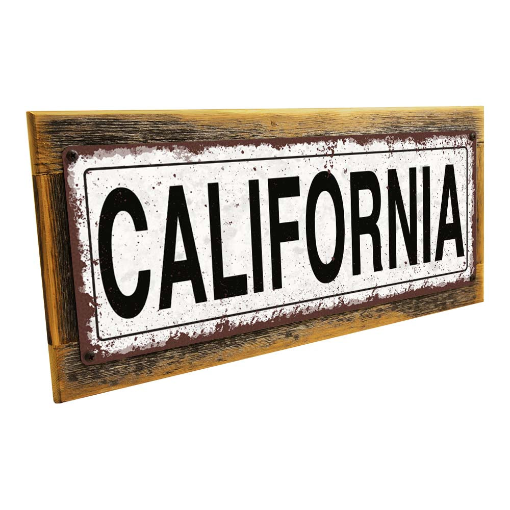 Framed California Metal Sign